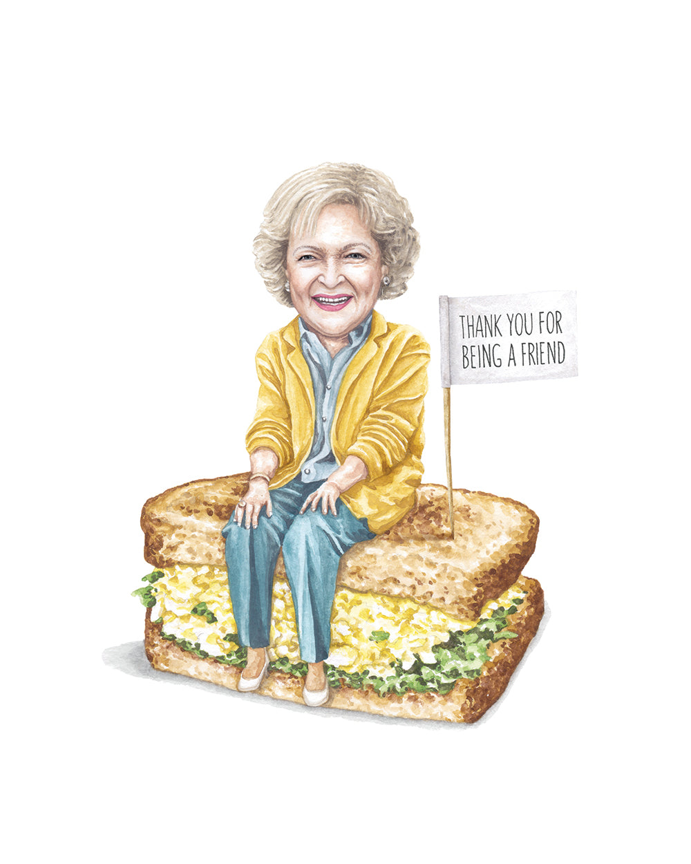 Betty White Print