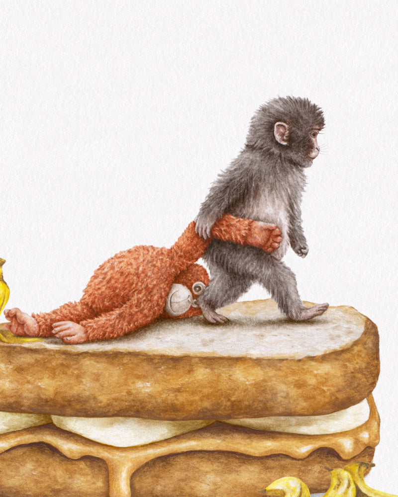 Punch the Monkey Art Print | Celebs On Sandwiches