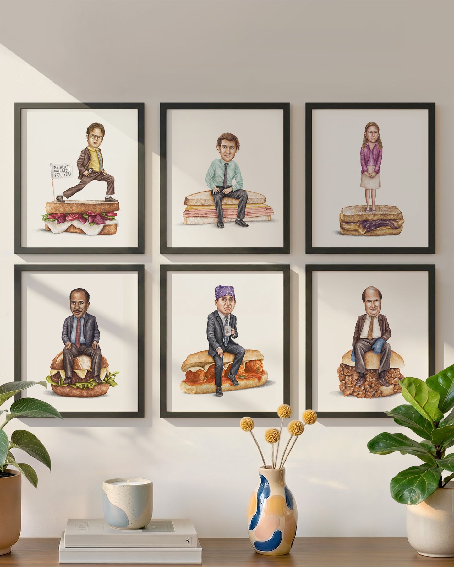 The Office 6-Pack 8x10 black frame set