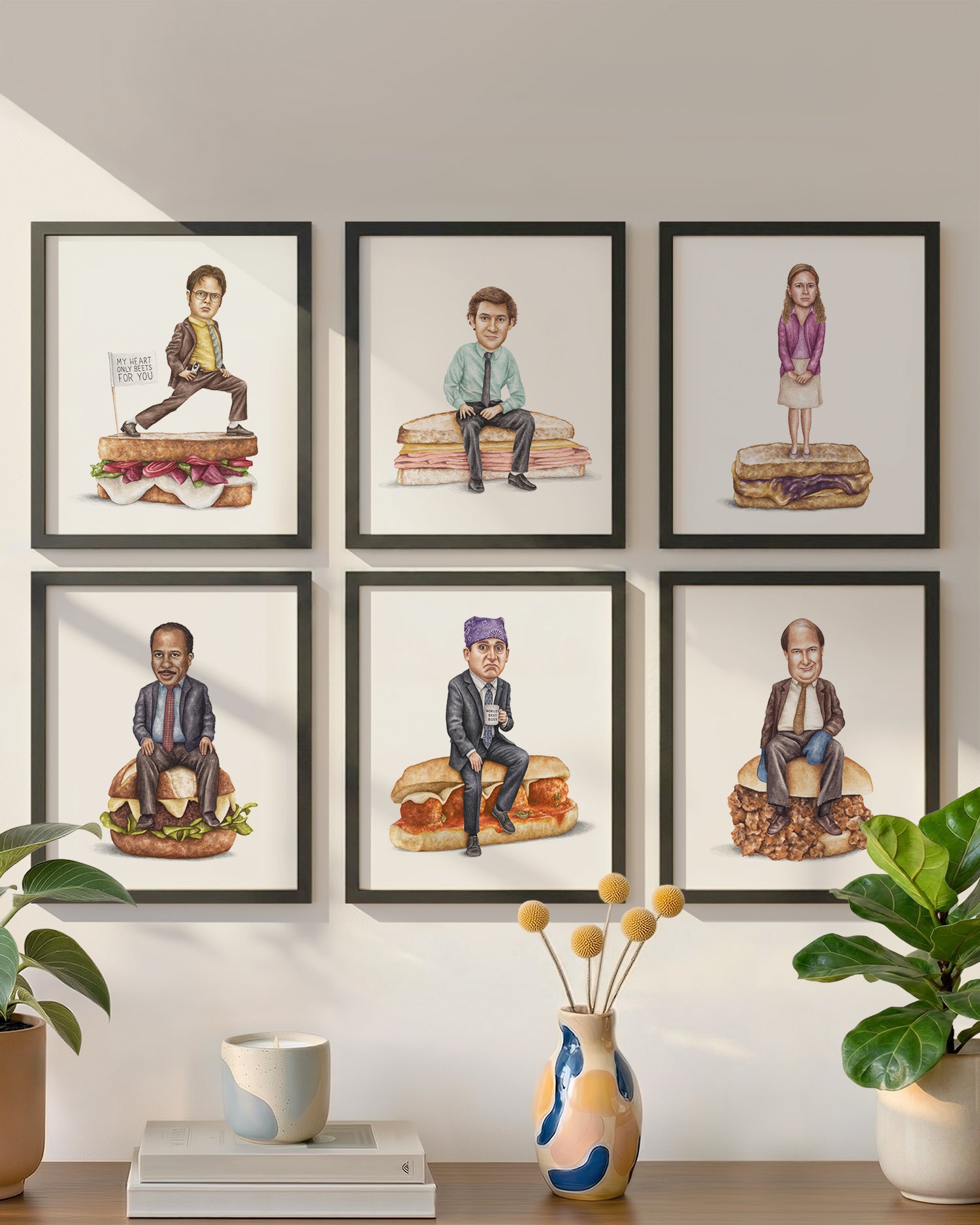 The Office 6-Pack 8x10 black frame set