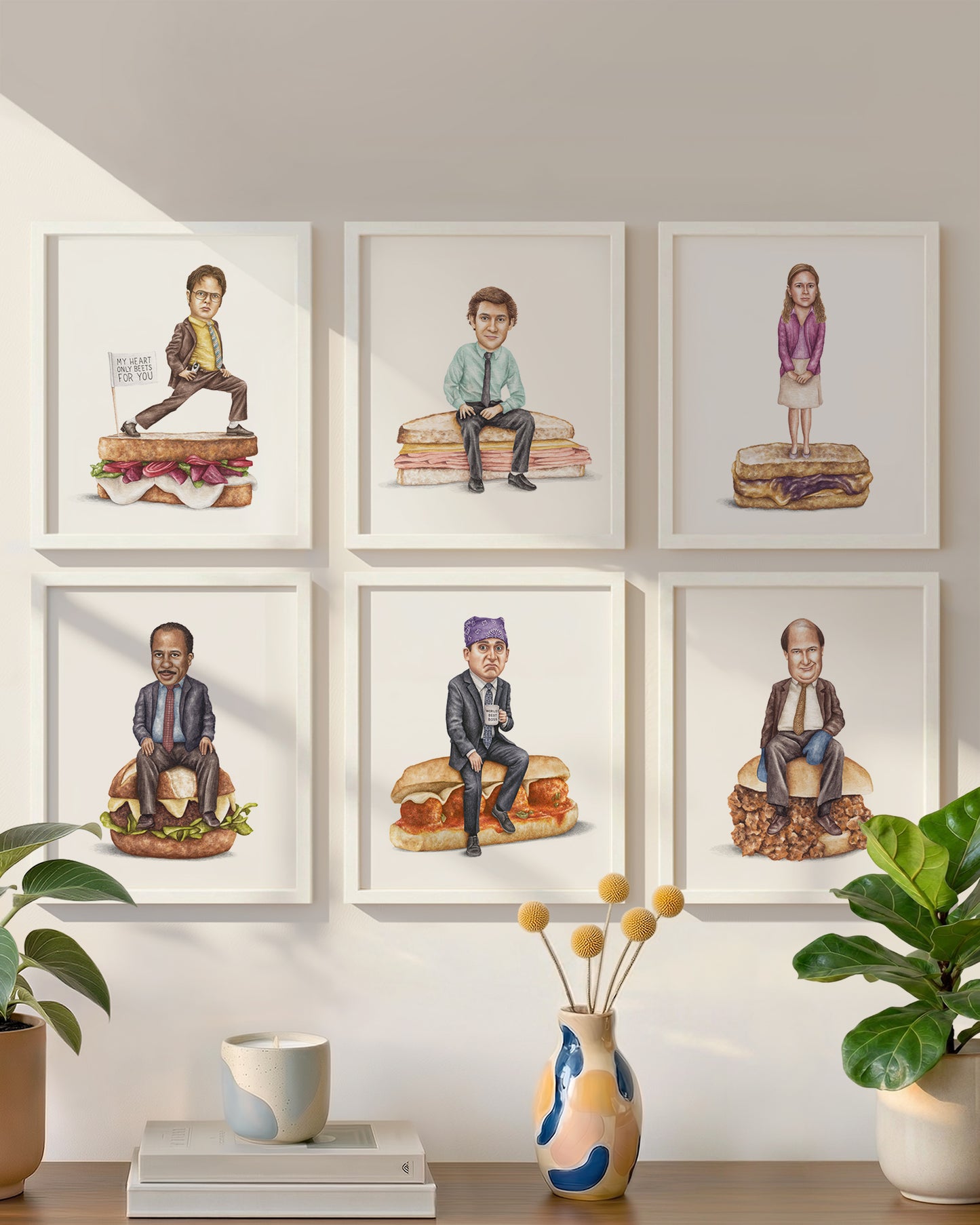 The Office 6-Pack 8x10 white frame set