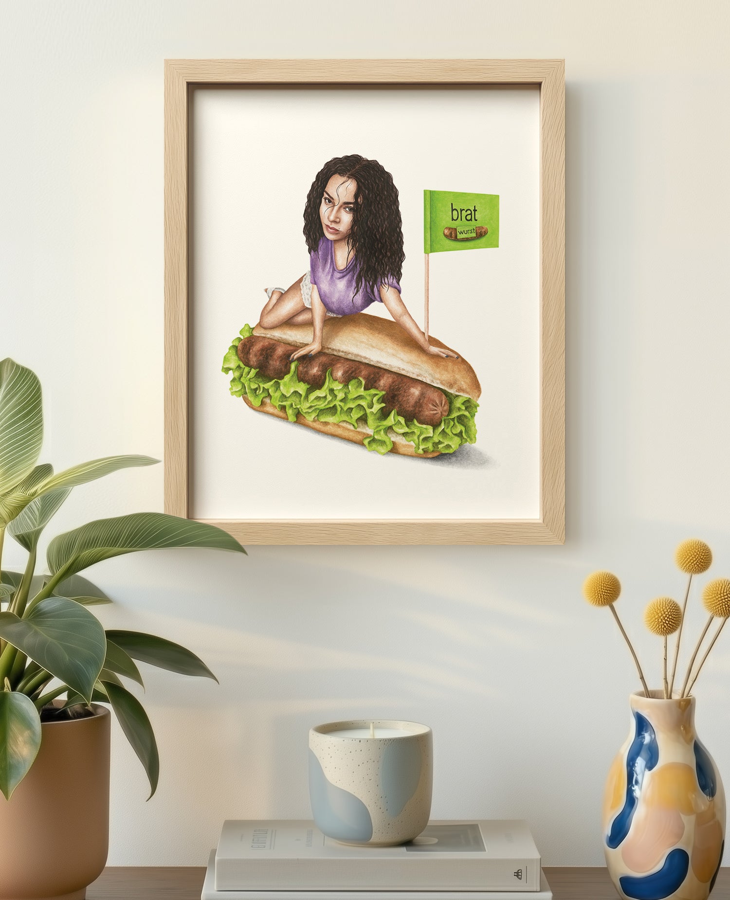 Charli XCX - Brat Summer Art Print | Celebs On Sandwiches