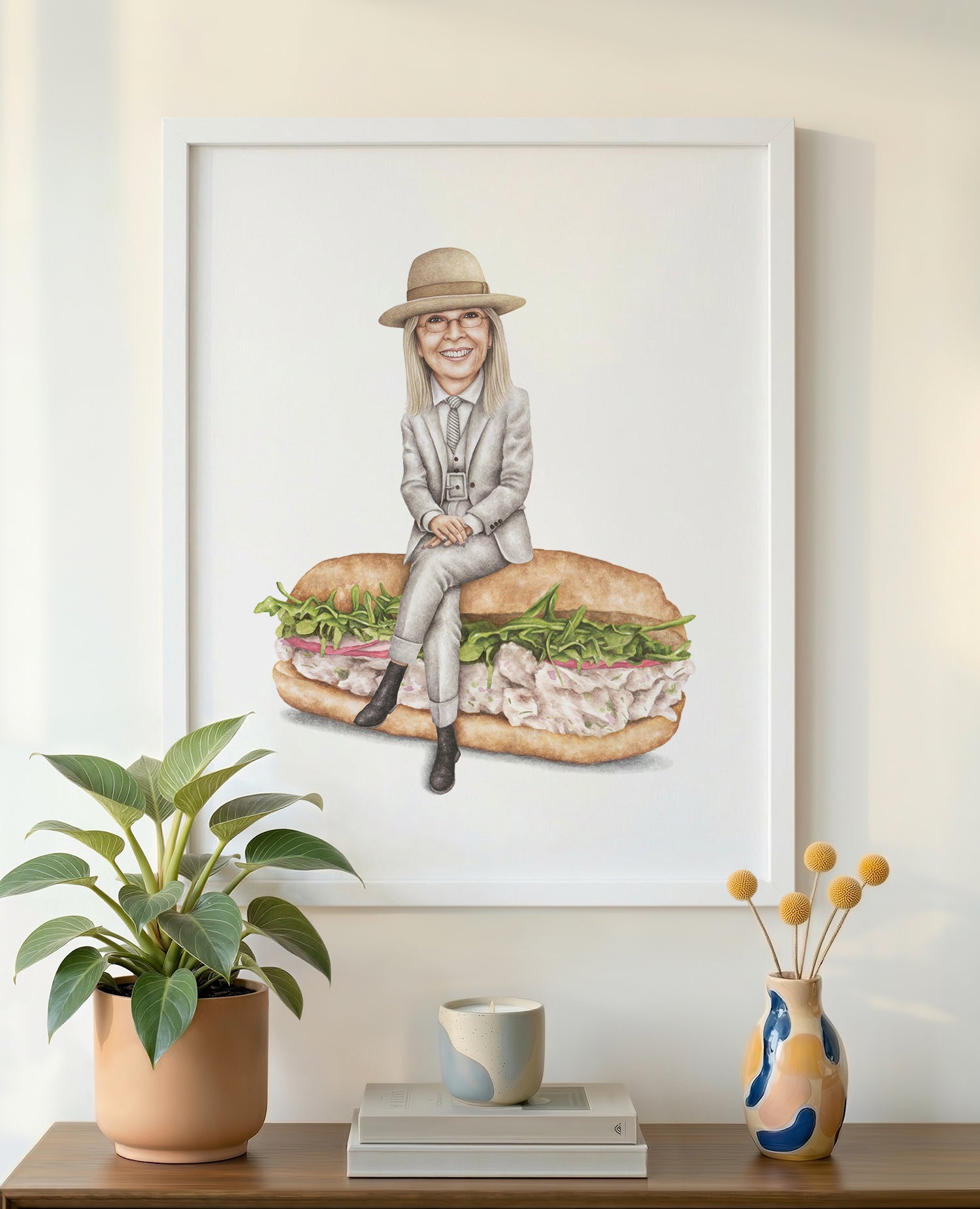 Diane Keaton 16x20 White Frame