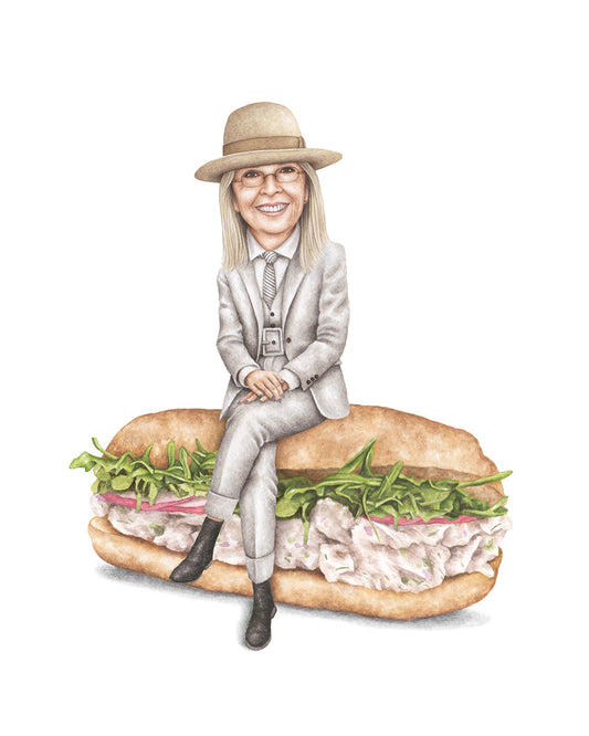 Diane Keaton watercolor print