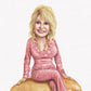Dolly Parton watercolor art print — alternate view
