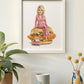 Dolly Parton 8x10 print in white frame