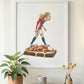 Erling Haaland 16x20 print in white frame