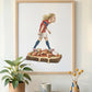 Erling Haaland 16x20 print in wood frame