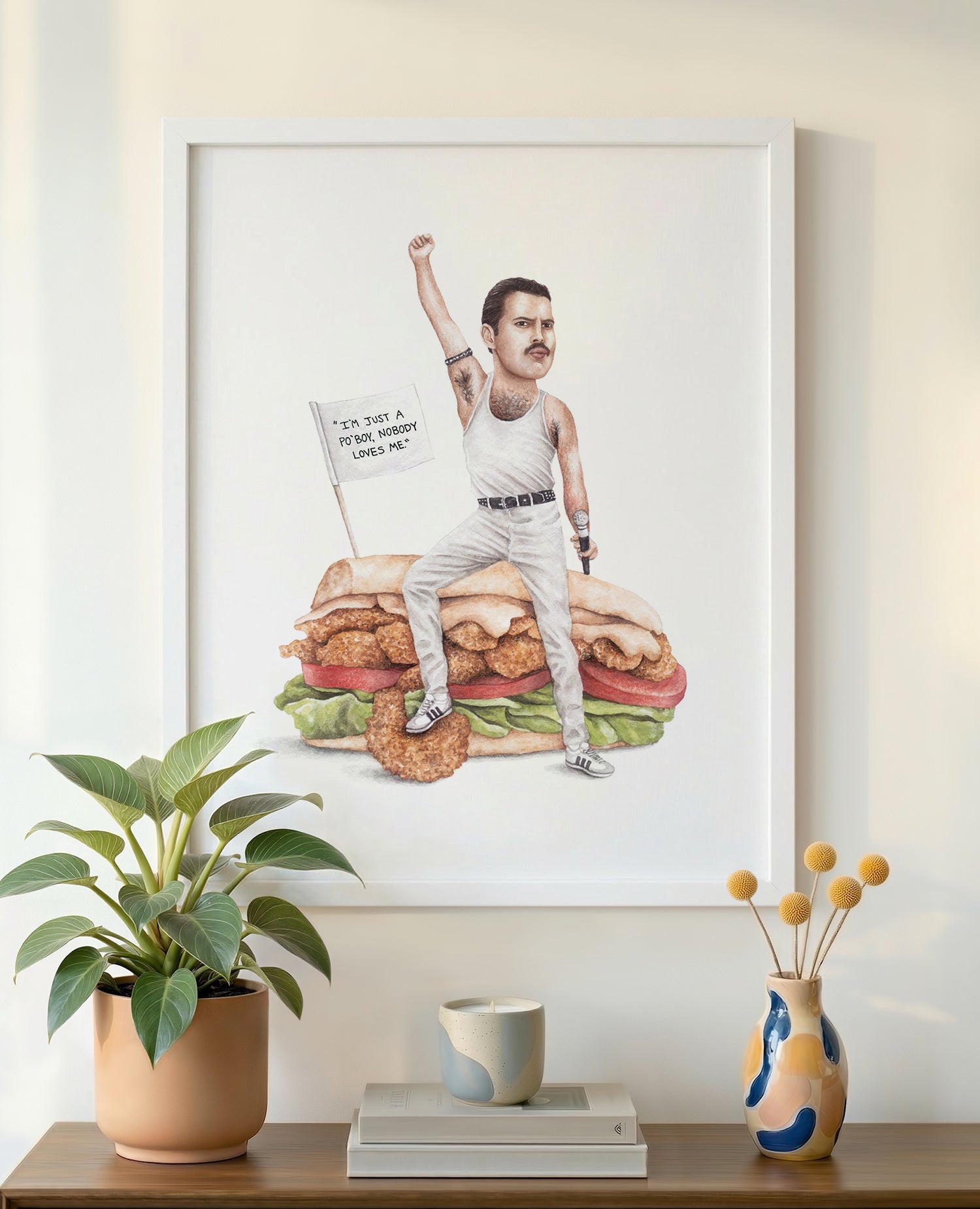 Freddie Mercury the Queen frontman Art Print | COS – Celebs On