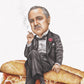 The Godfather watercolor art print — alternate view