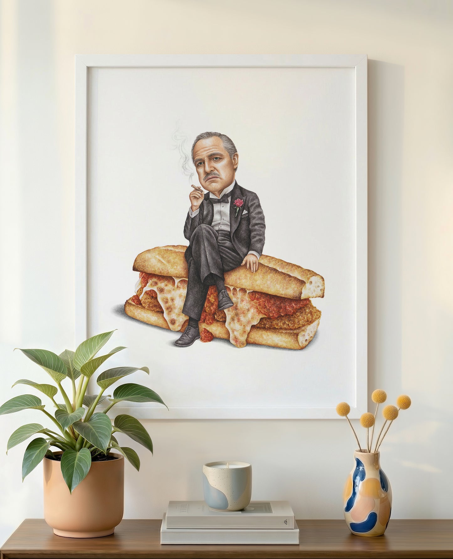 The Godfather 16x20 print in white frame