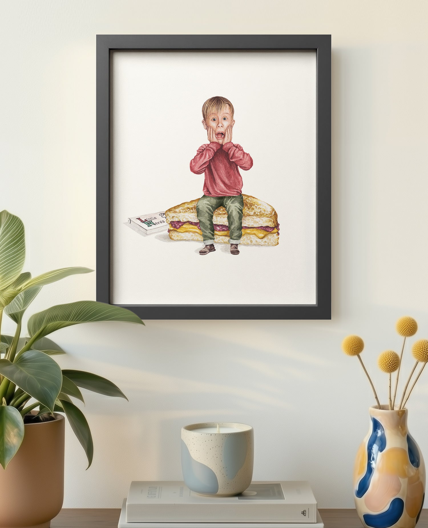 Macaulay Culkin / Home Alone Art Print | Celebs On Sandwiches