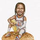 Jalen Brunson watercolor art print — alternate view