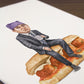 The Office Michael Scott watercolor art print — alternate view