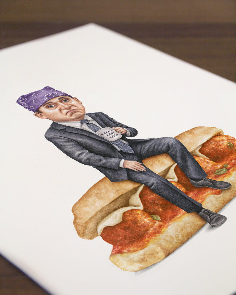 The Office Michael Scott watercolor art print — alternate view