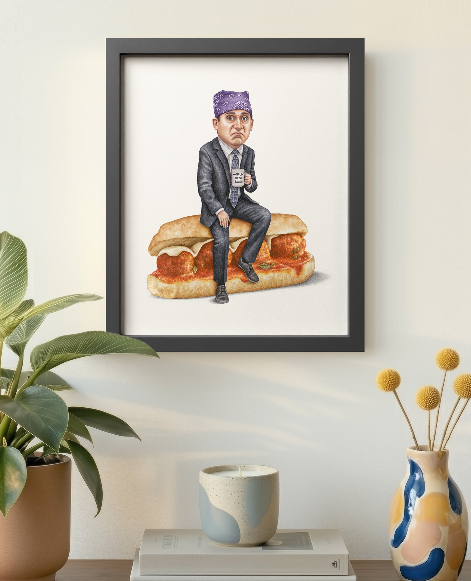 The Office Michael Scott 8x10 print in black frame