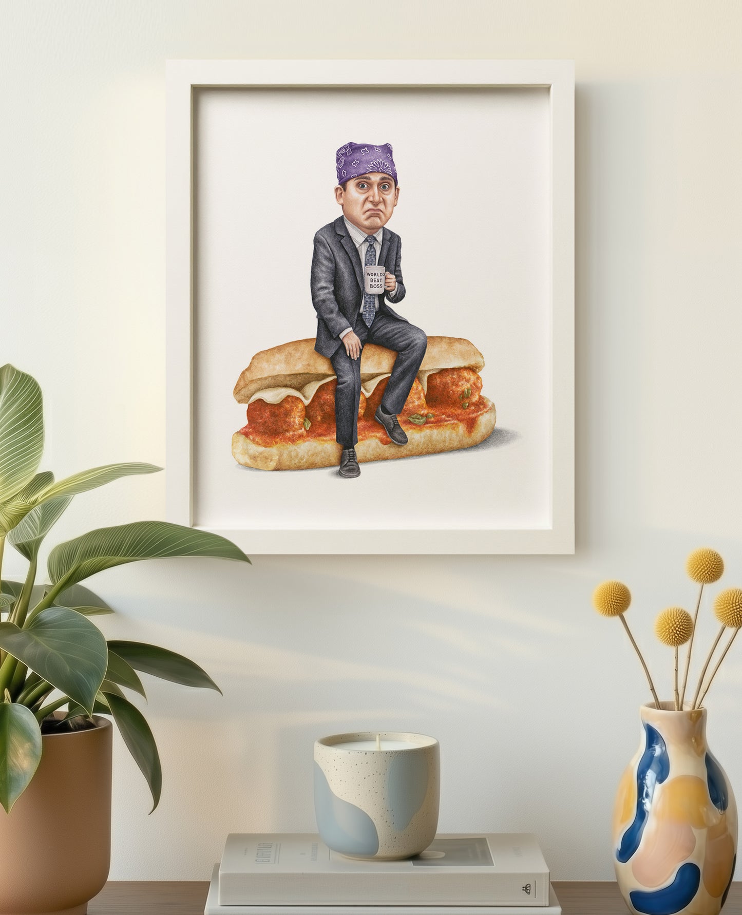 The Office Michael Scott 8x10 print in white frame