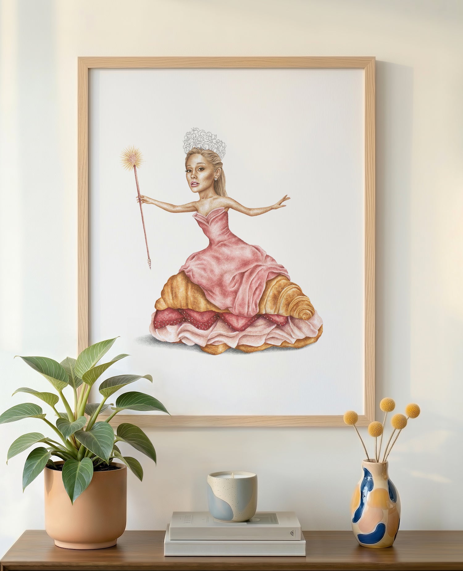 popular glinda dress Wicked - Glinda Ariana Grande Art Print